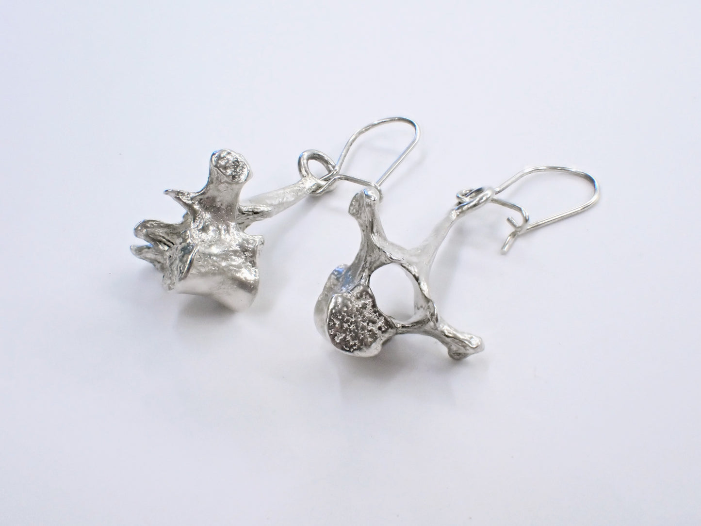 Silver Vertebra Earrings