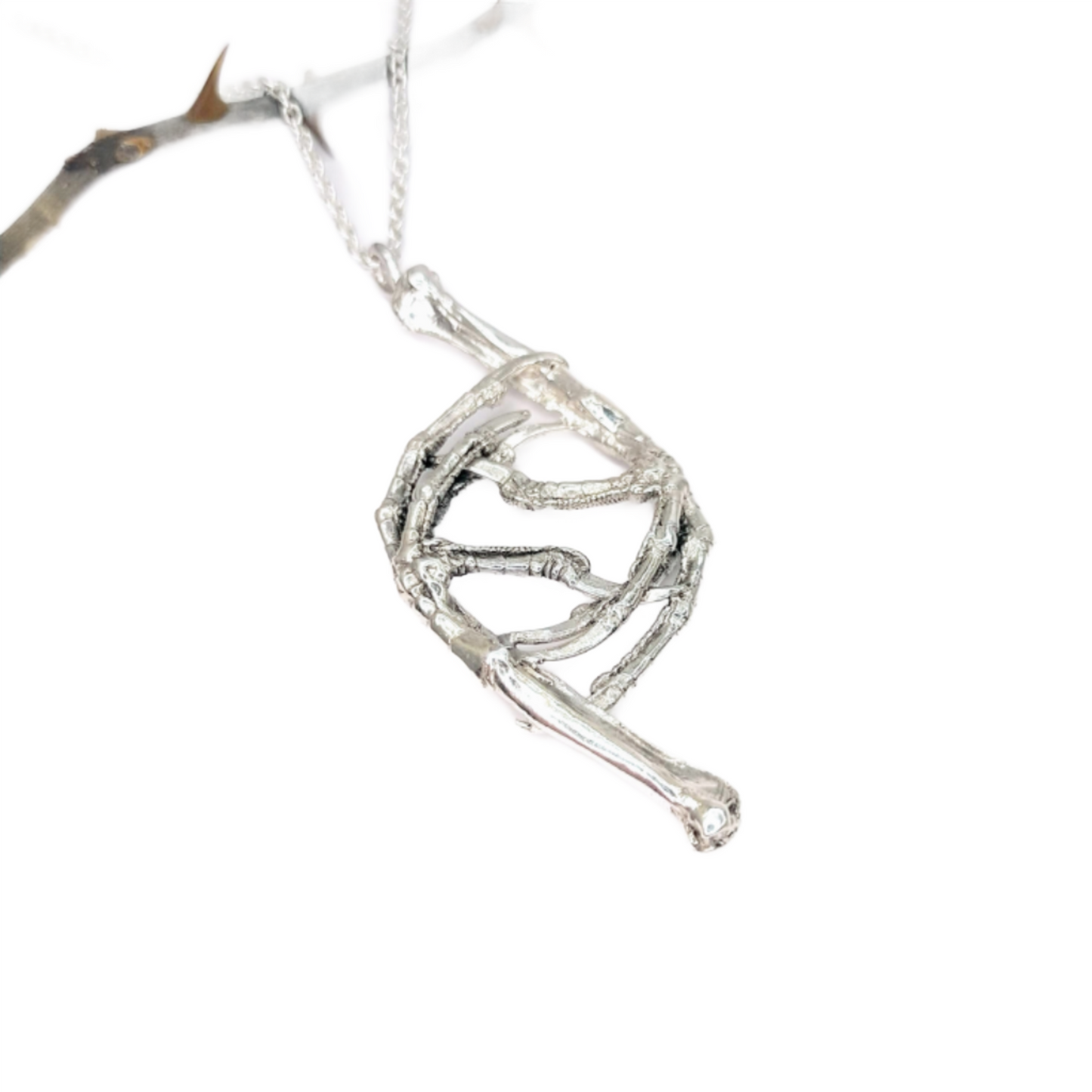 ✨PREORDER✨Silver Blackbird Claw Vortex Pendant
