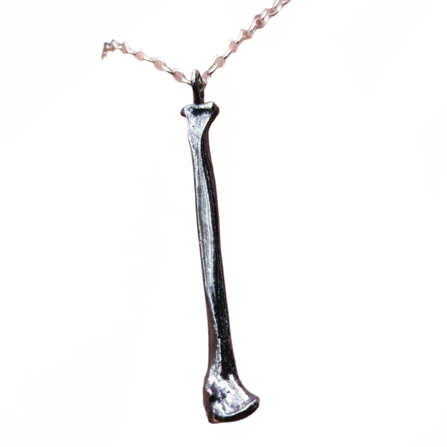 Silver Large Bone Pendant