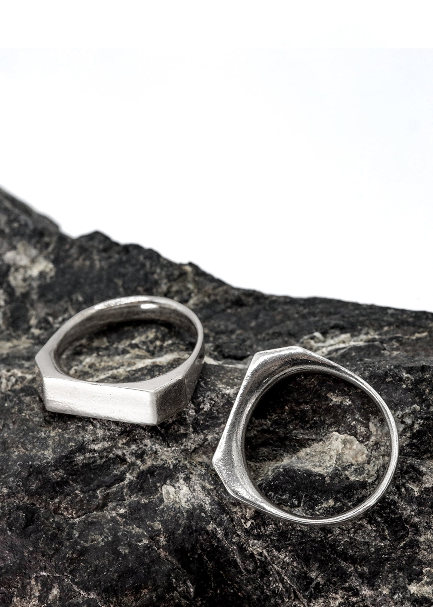 Silver Squared Signet Ring