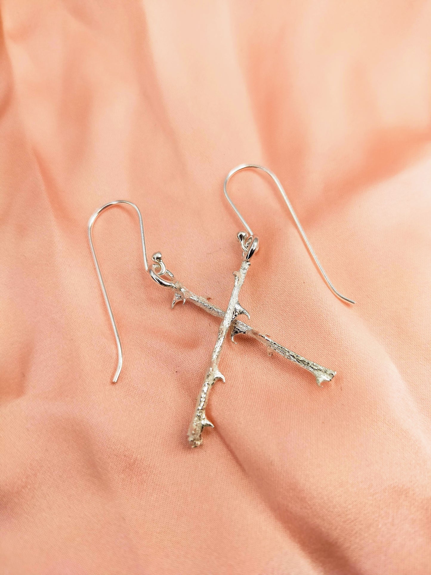 Silver Thorn Earrings - One-of-a-kind