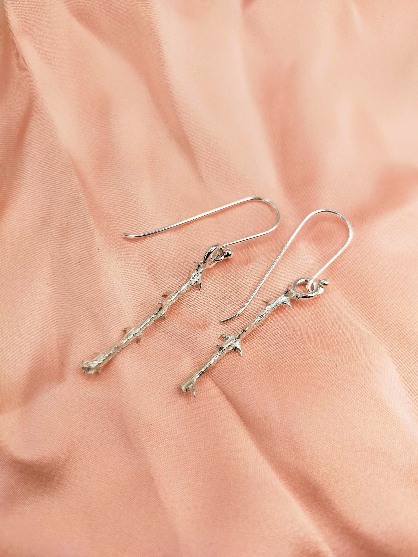 Silver Thorn Earrings - One-of-a-kind