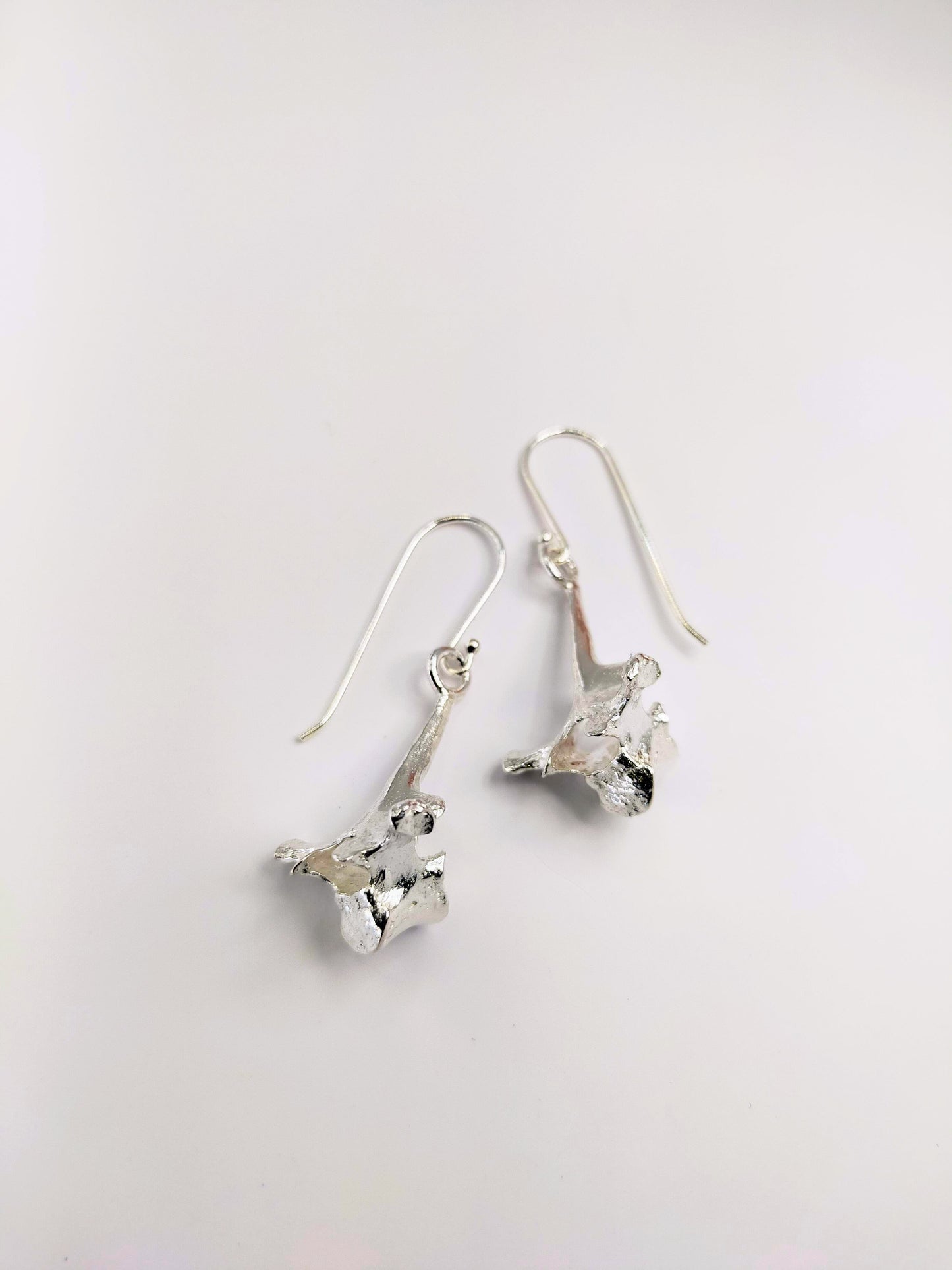 Silver Vertebra Earrings