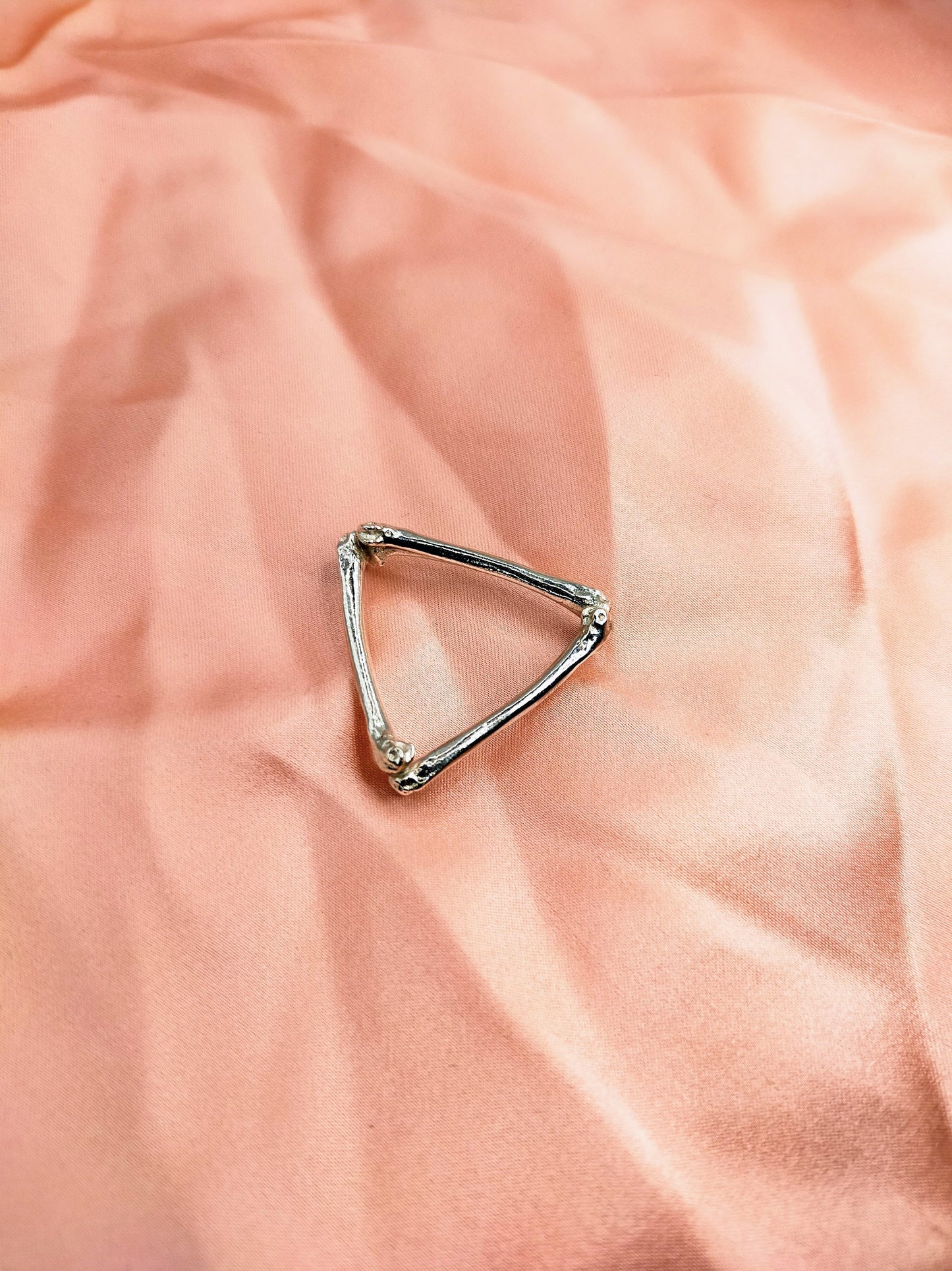 Silver Triangle Bone Ring