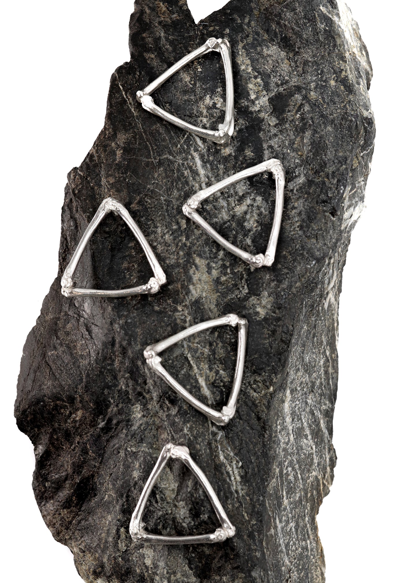 Silver Triangle Bone Ring