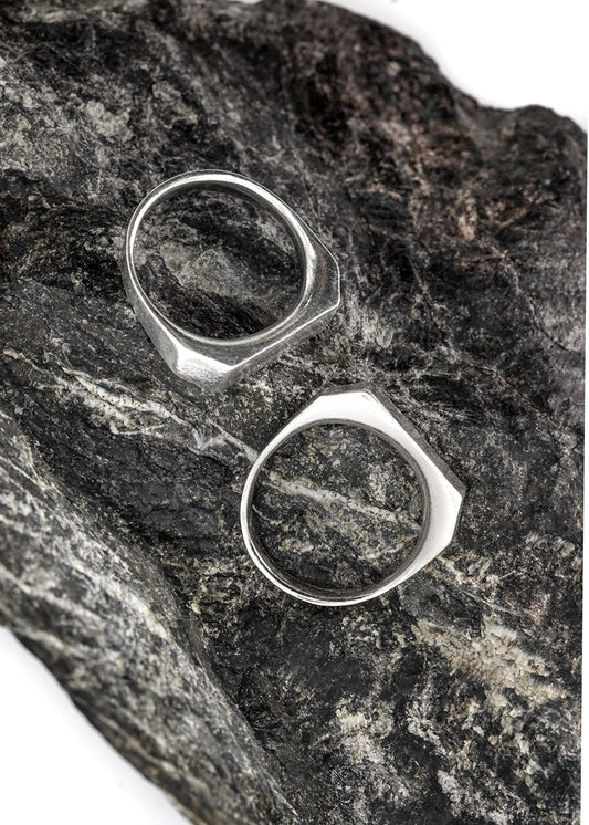 Silver Squared Signet Ring