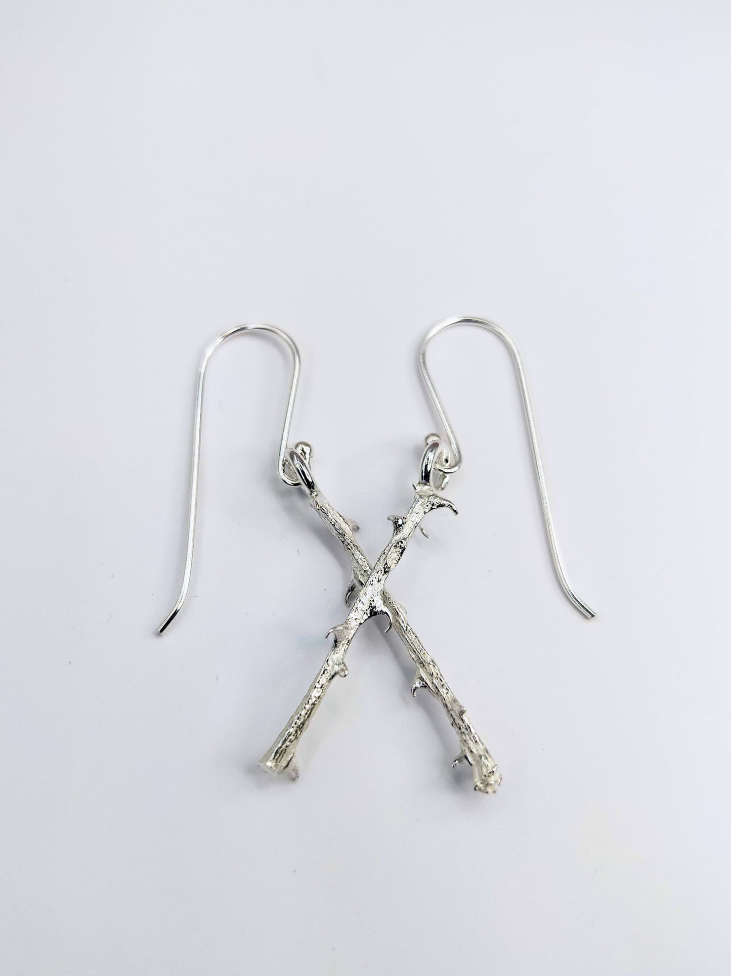 Silver Thorn Earrings - One-of-a-kind