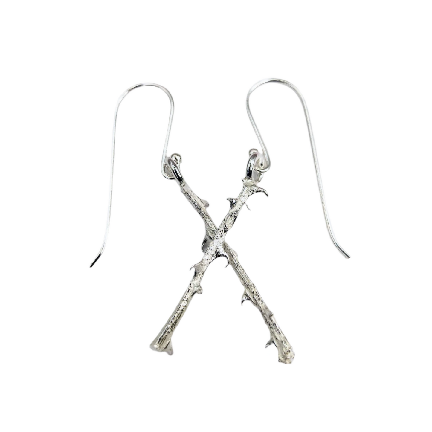 Silver Thorn Earrings - One-of-a-kind
