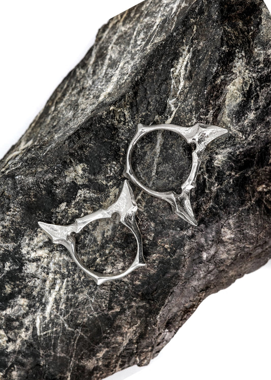 Silver Kitty Bite Ring
