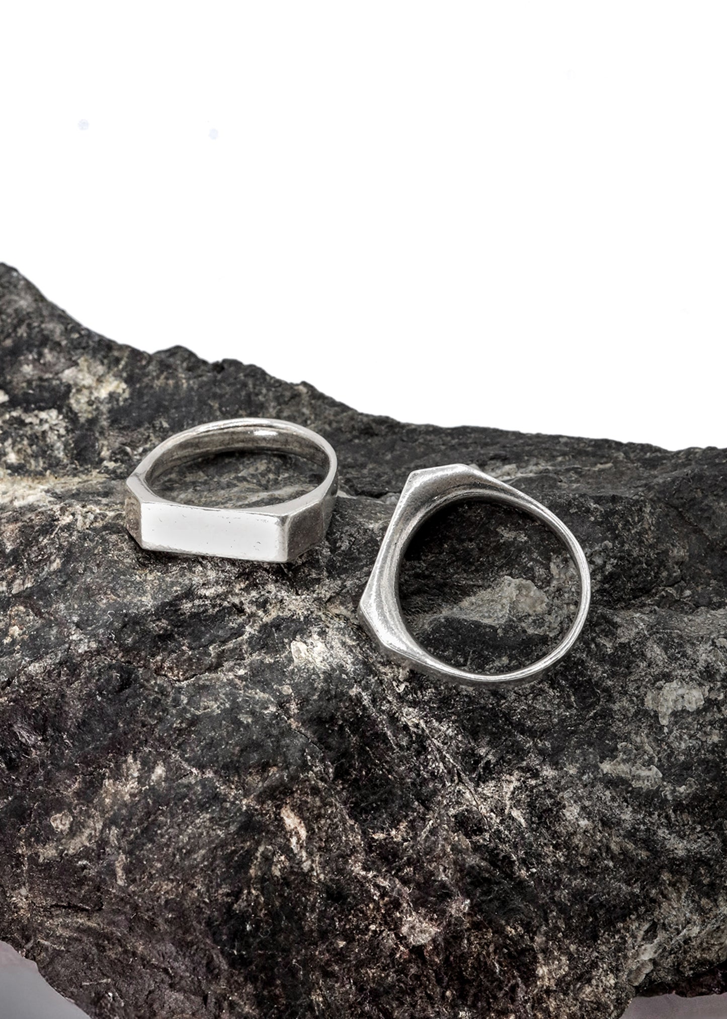 Silver Squared Signet Ring