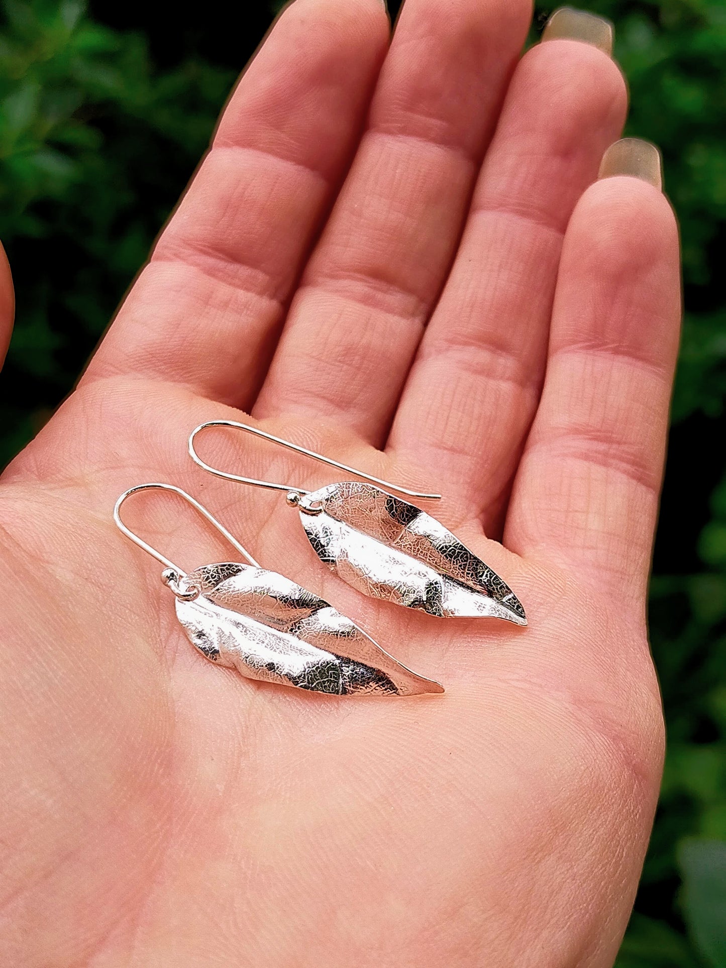 Silver Leaf Earrings