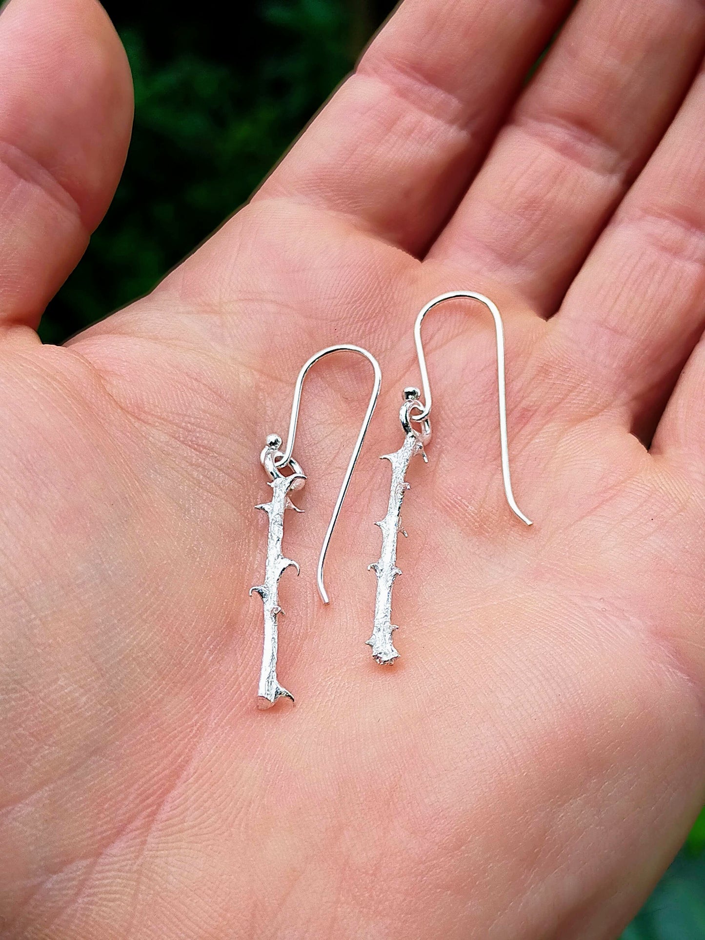 Silver Thorn Earrings - One-of-a-kind