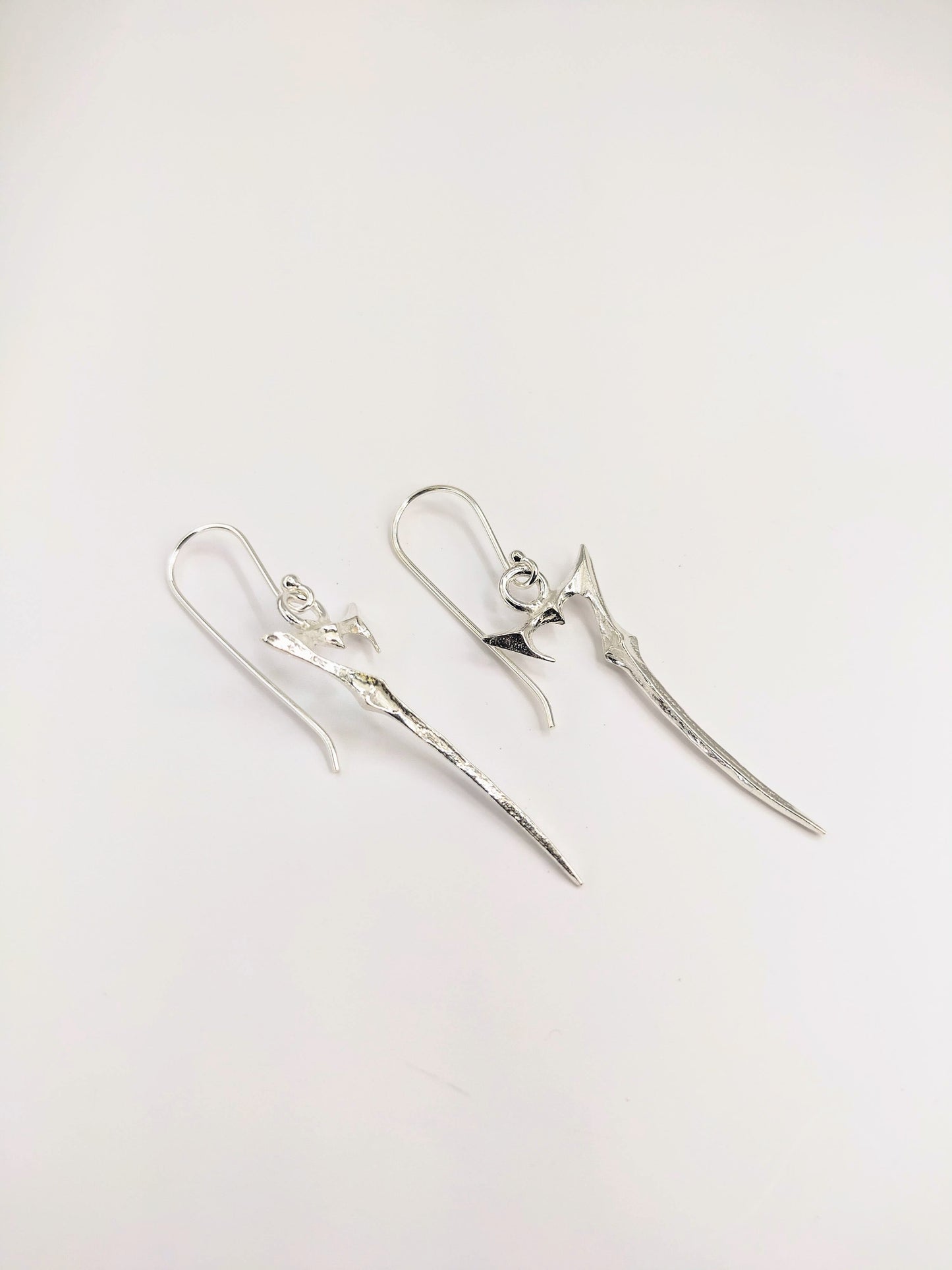 Silver 7 of Hearts Earrings