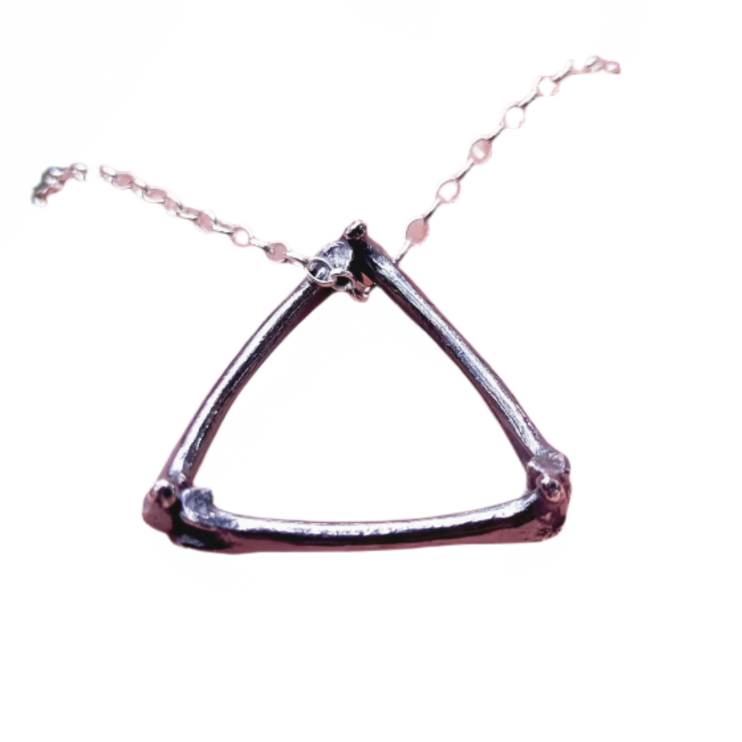 Silver Triangle Bone Pendant