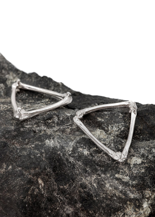 Silver Triangle Bone Ring