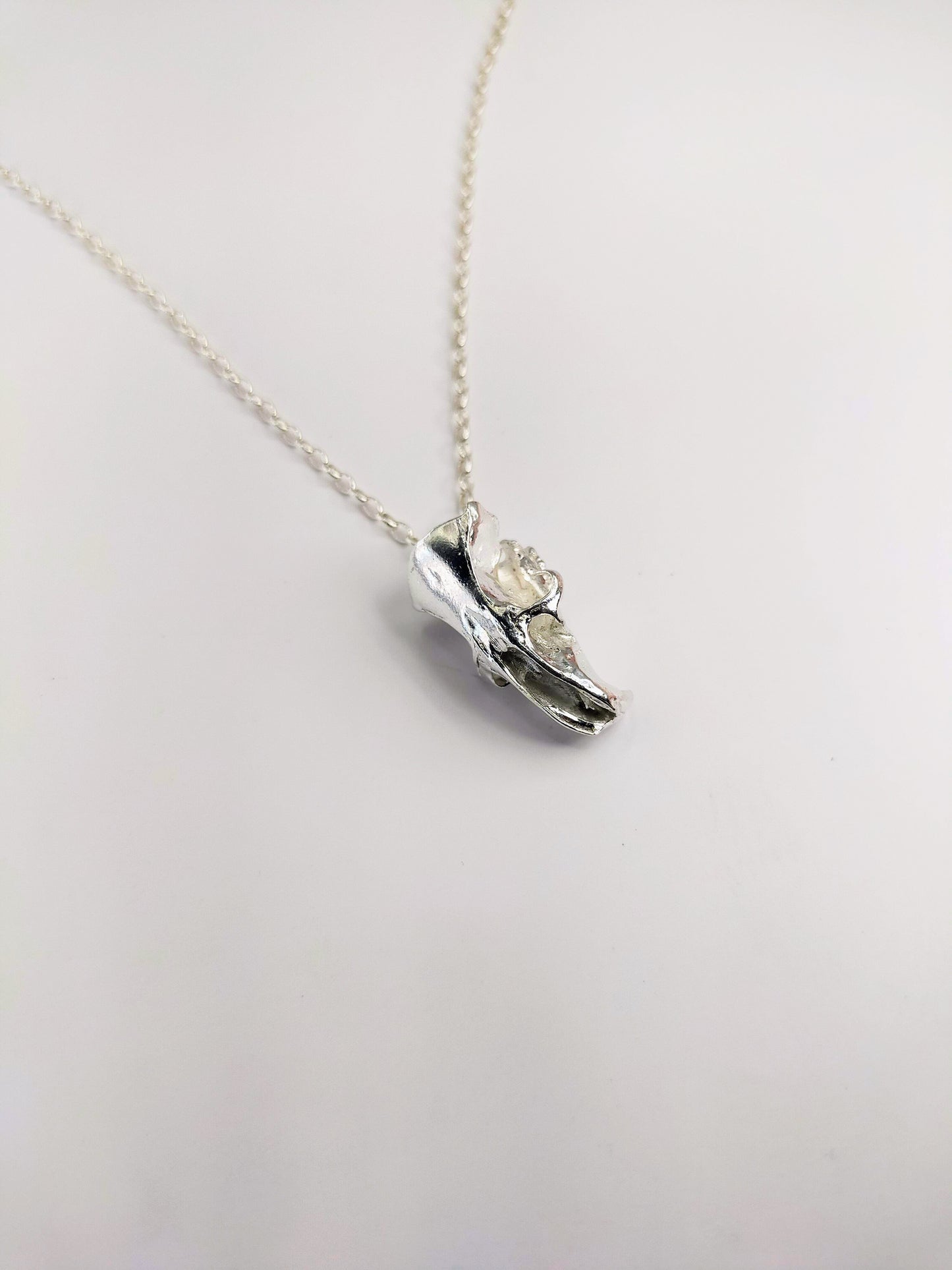 Silver Rat Skull Pendant