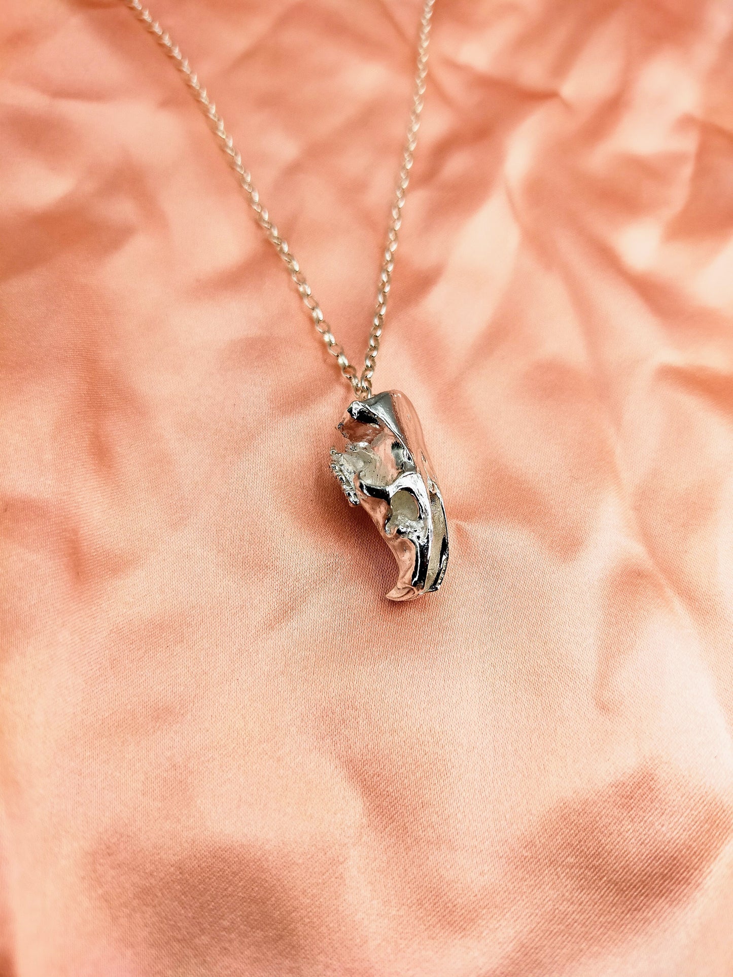 Silver Rat Skull Pendant
