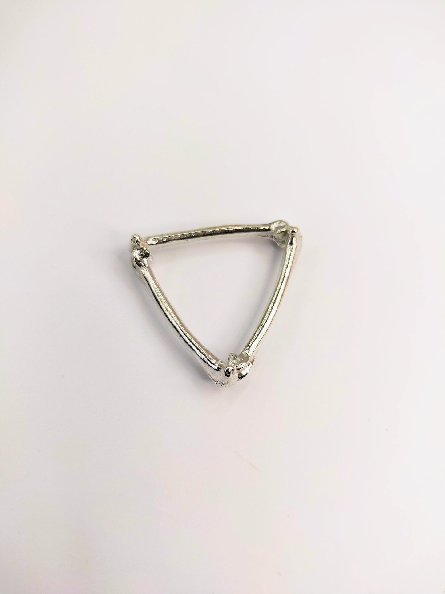 Silver Triangle Bone Ring