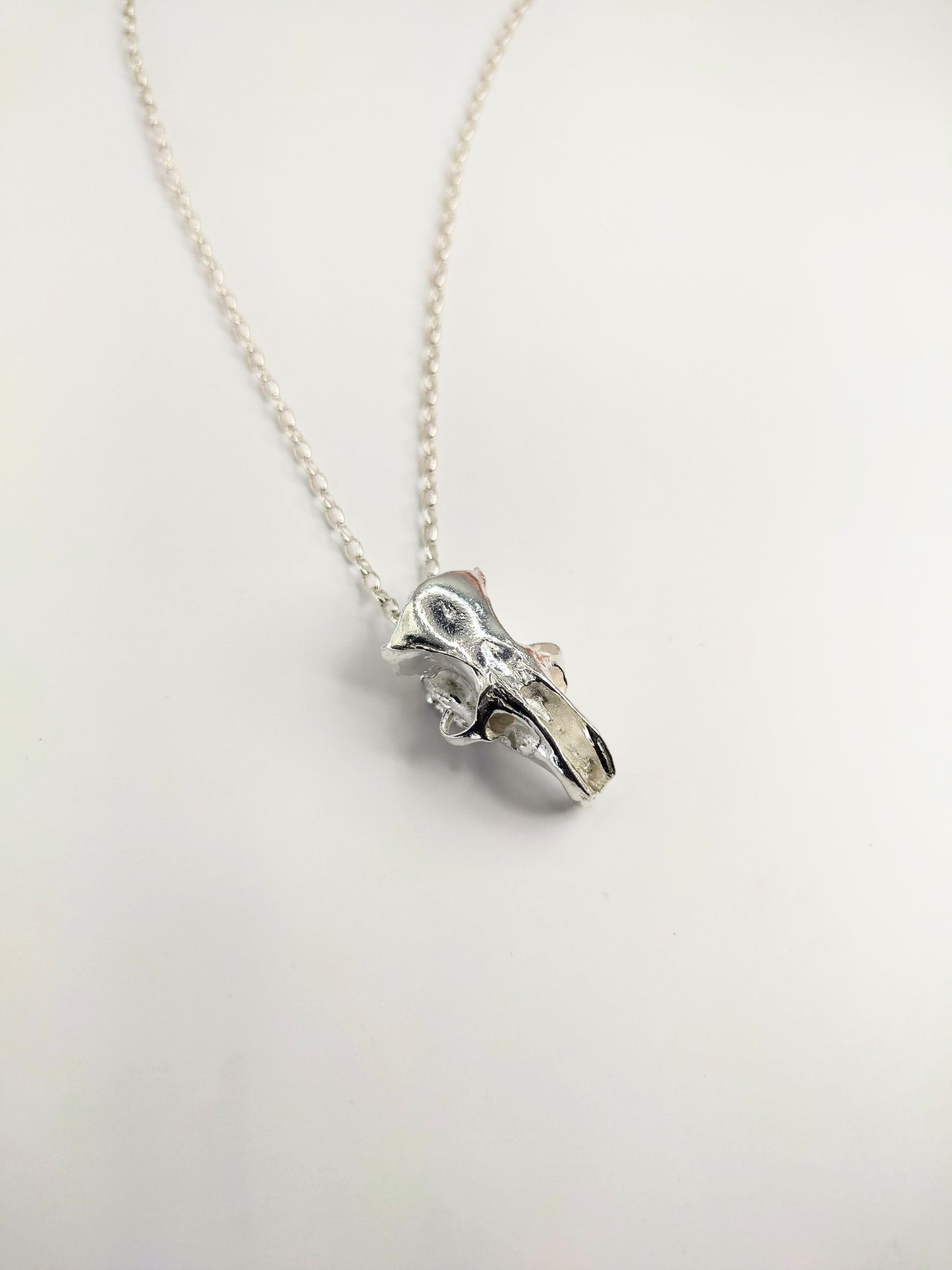 Silver Rat Skull Pendant