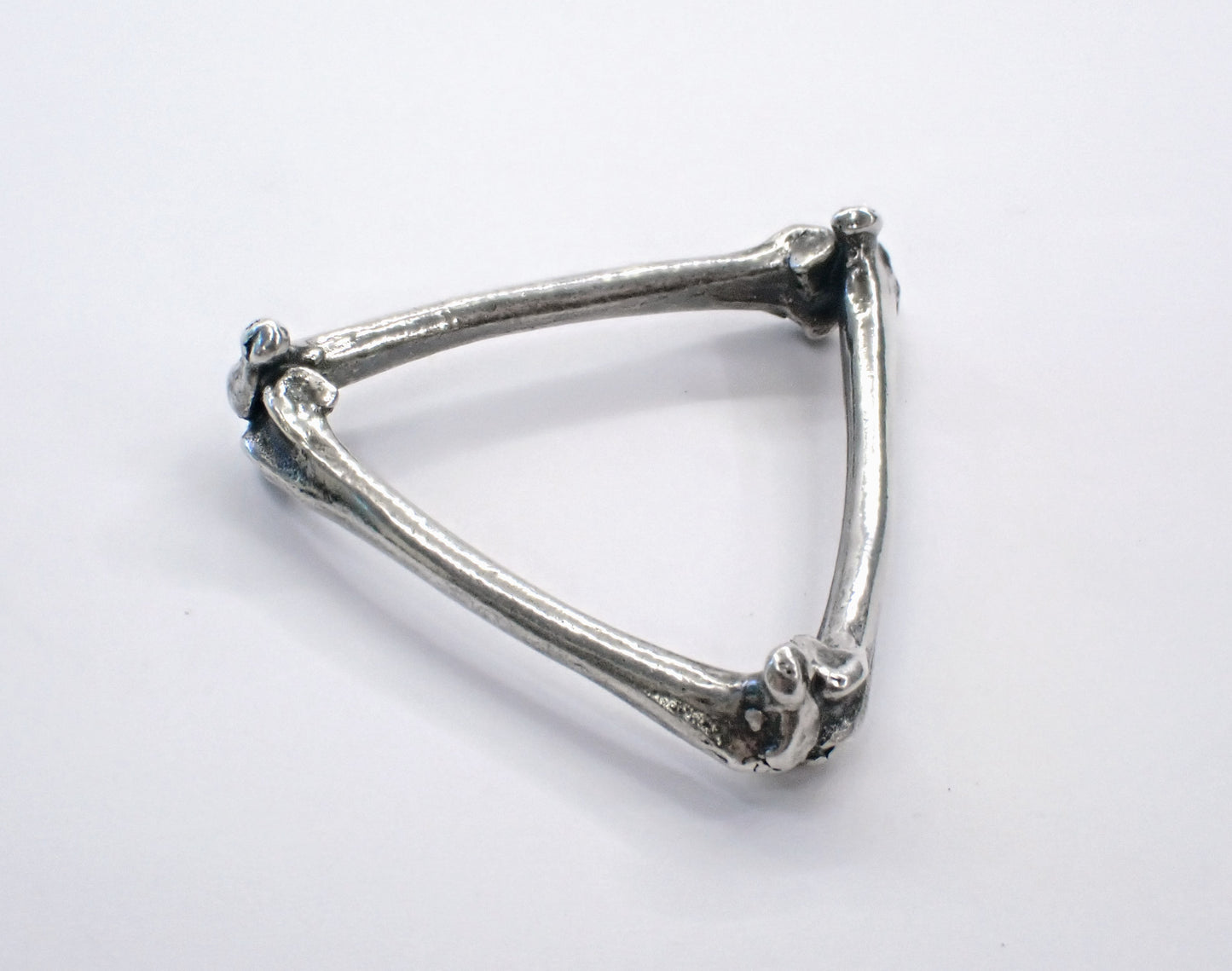 Silver Triangle Bone Ring