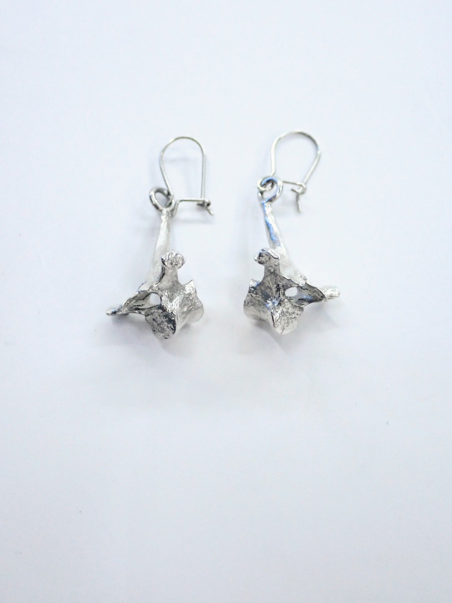 Silver Vertebra Earrings