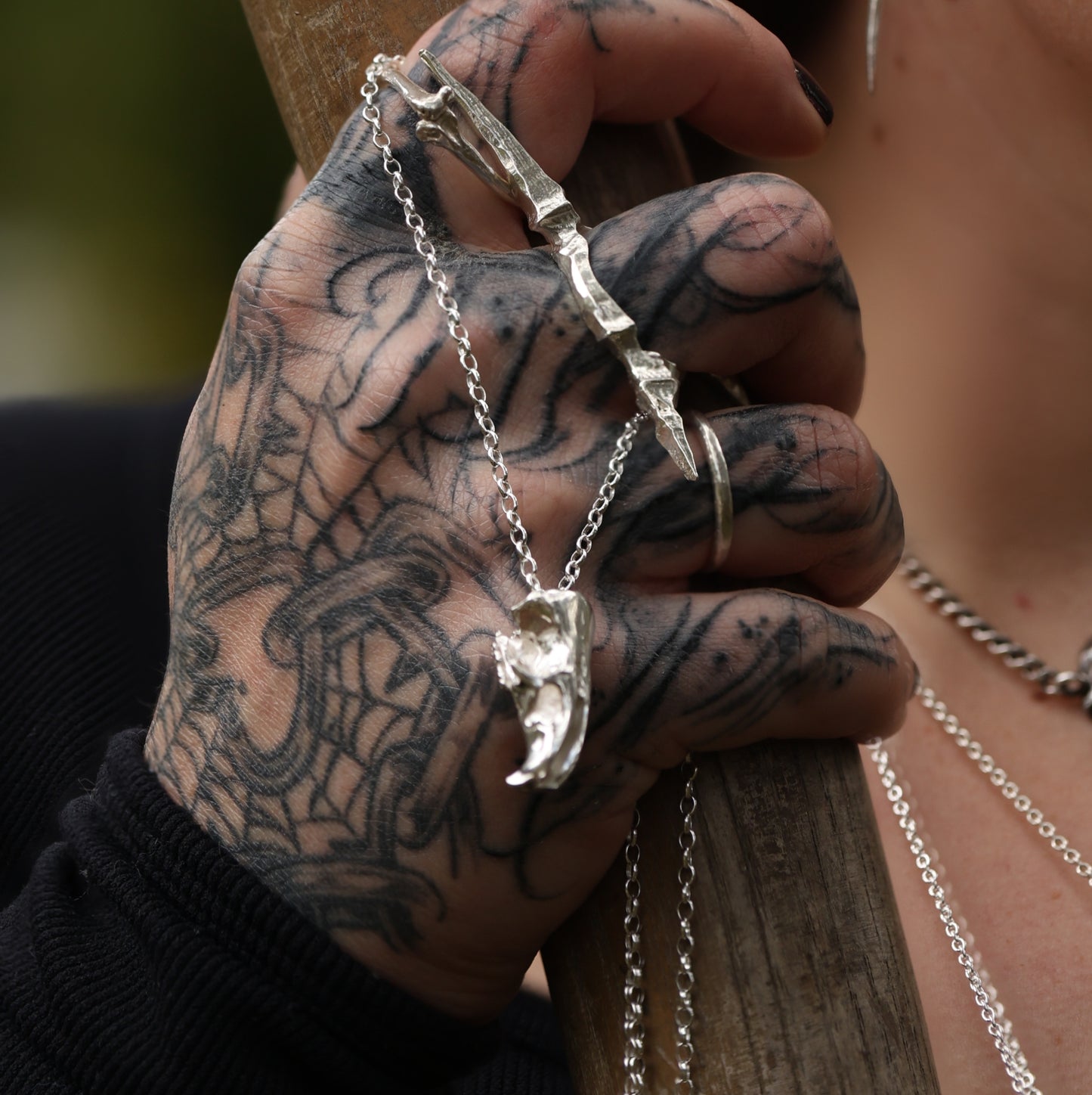 Silver Rat Skull Pendant