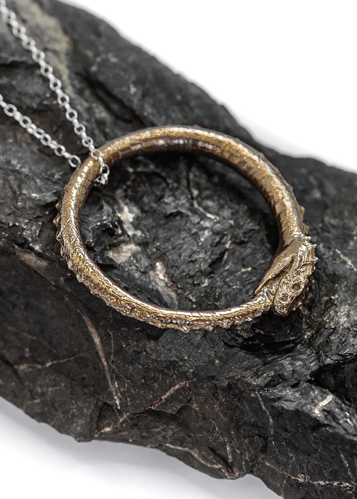 Bronze Ouroboros Serpent Pendant