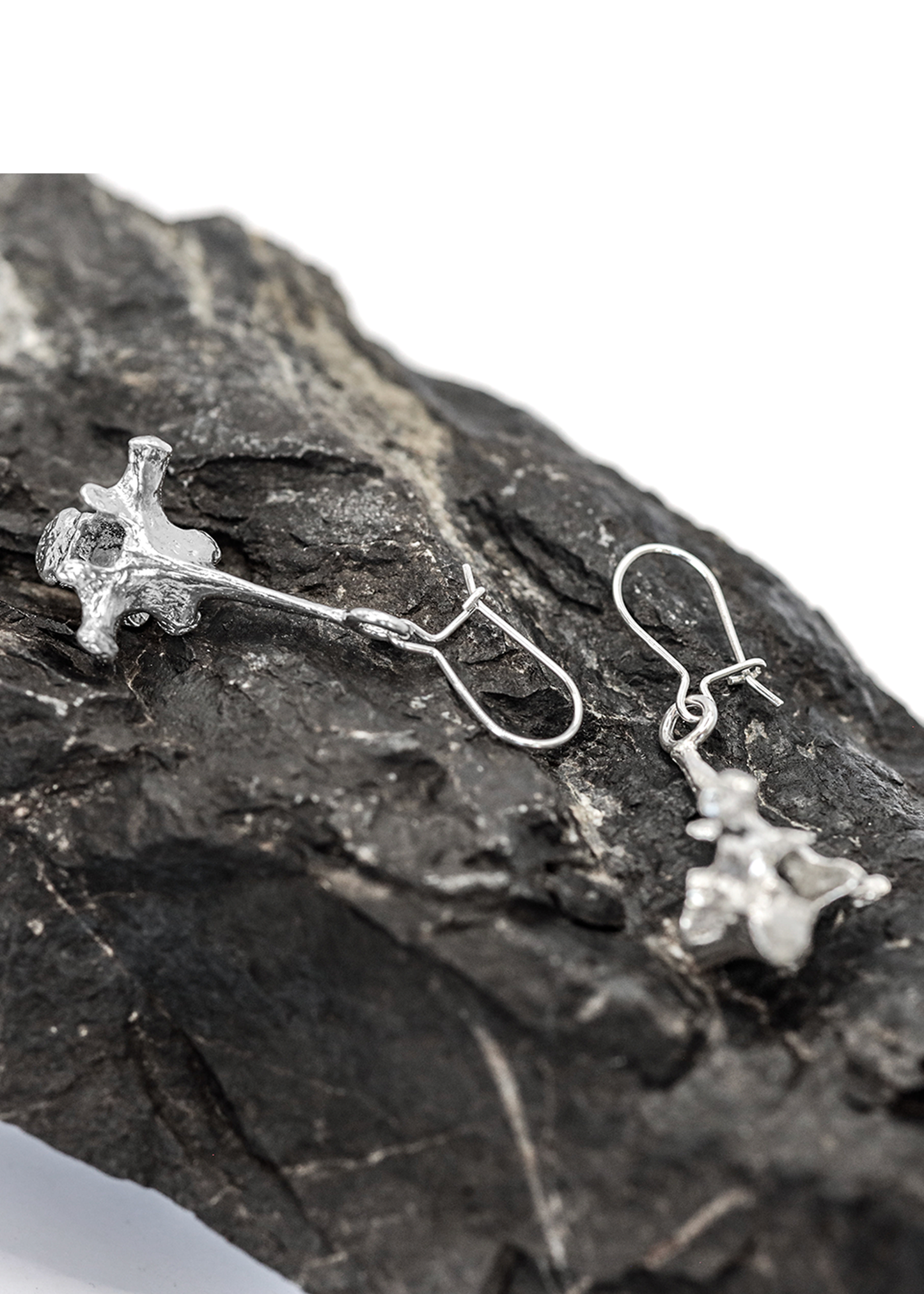 Silver Vertebra Earrings