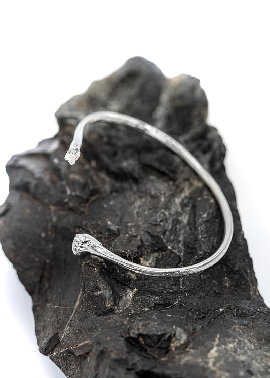 Silver Bone Bangle