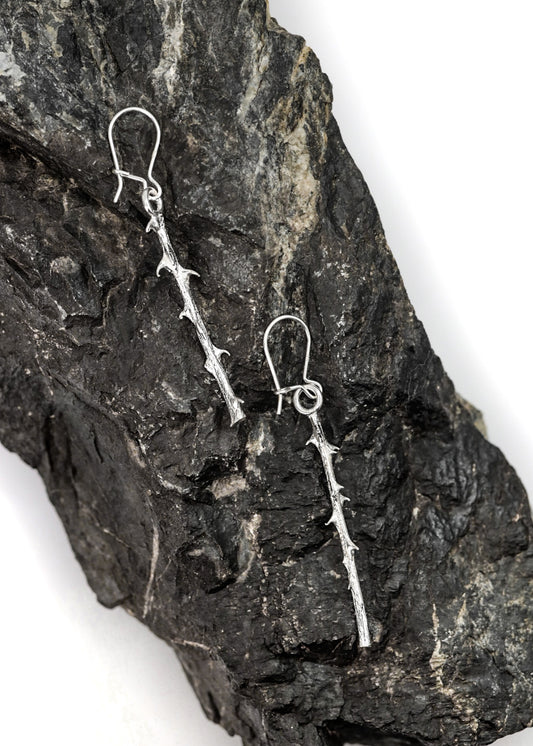 Silver Thorn Earrings - One-of-a-kind