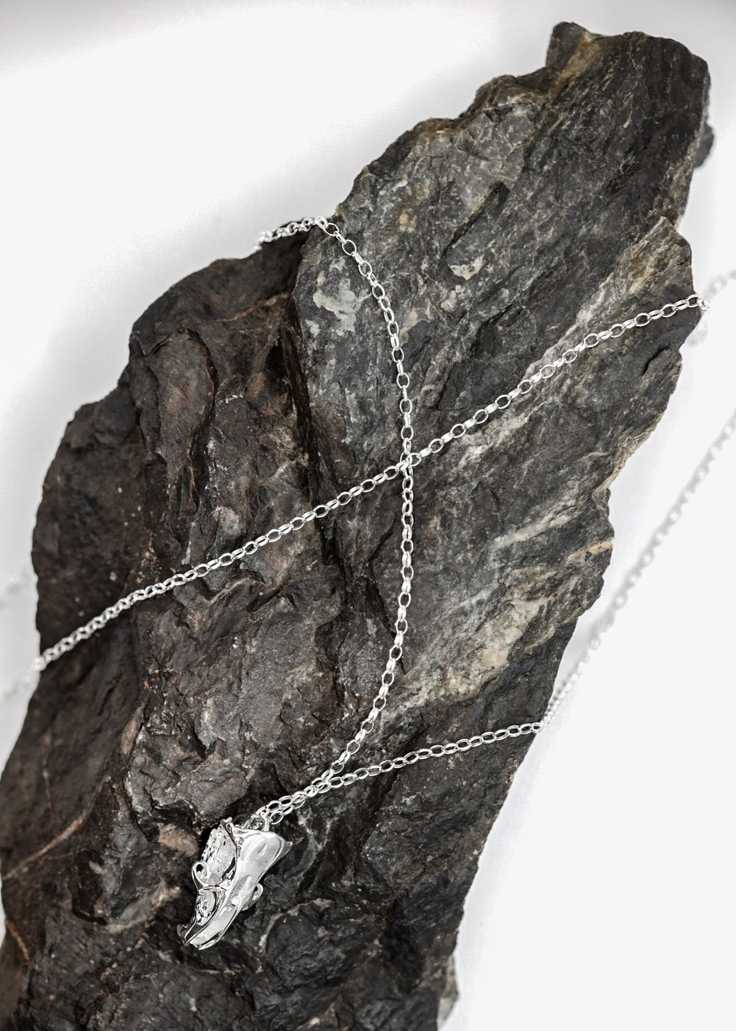Silver Rat Skull Pendant