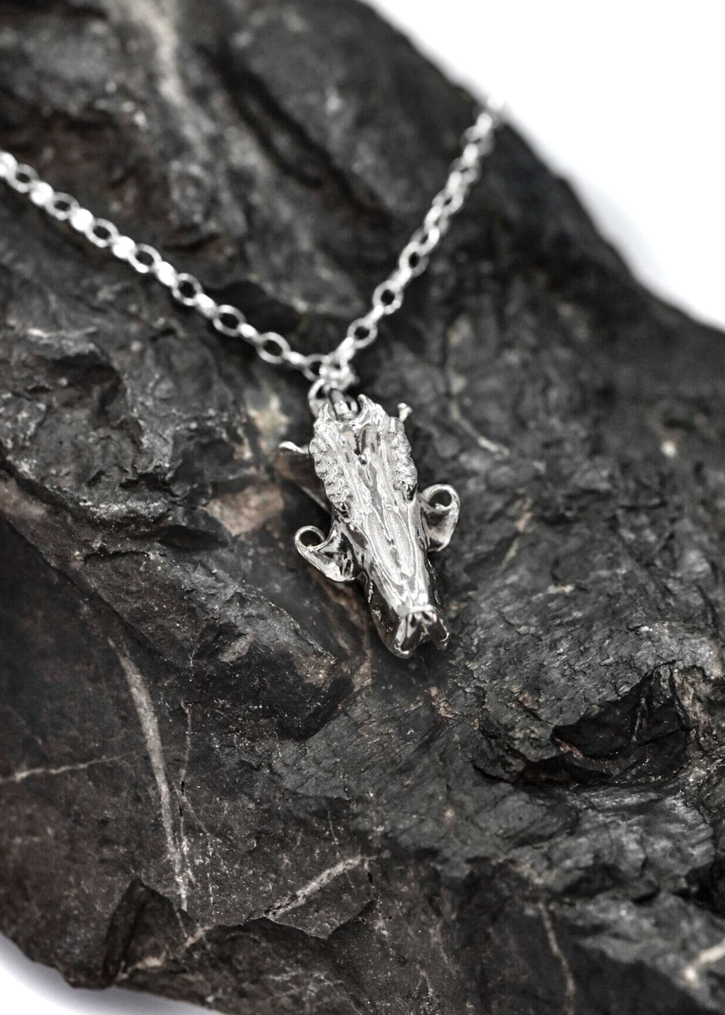 Silver Rat Skull Pendant