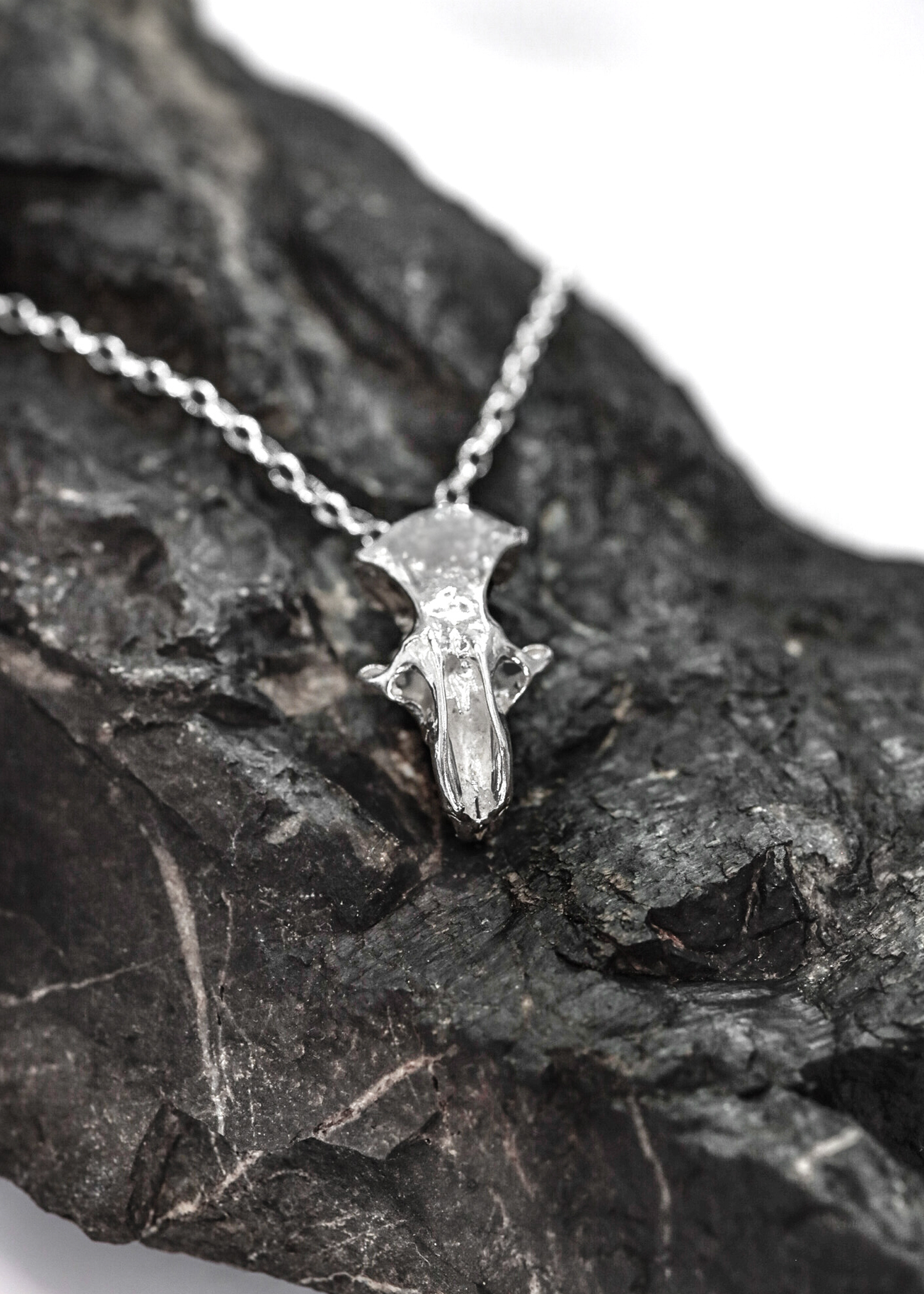 Silver Rat Skull Pendant