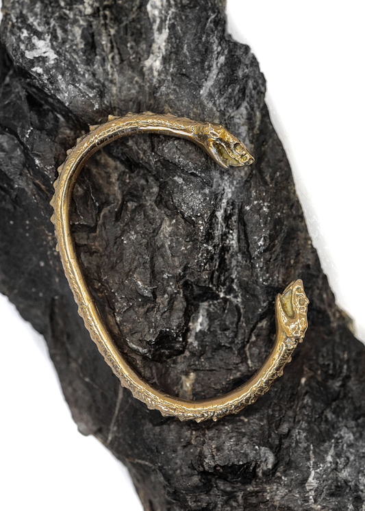 Bronze Double Serpent Bangle