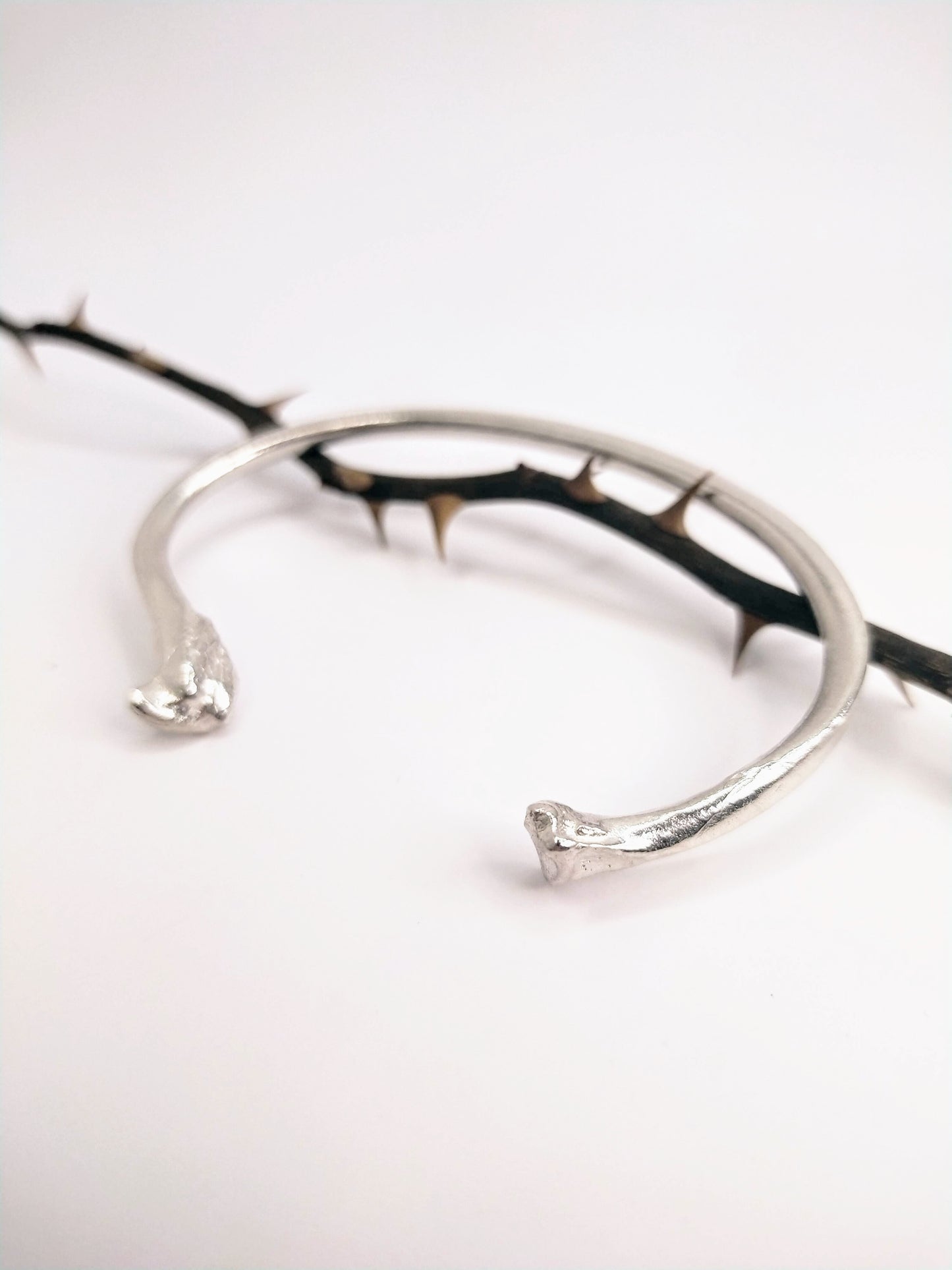 Silver Bone Bangle