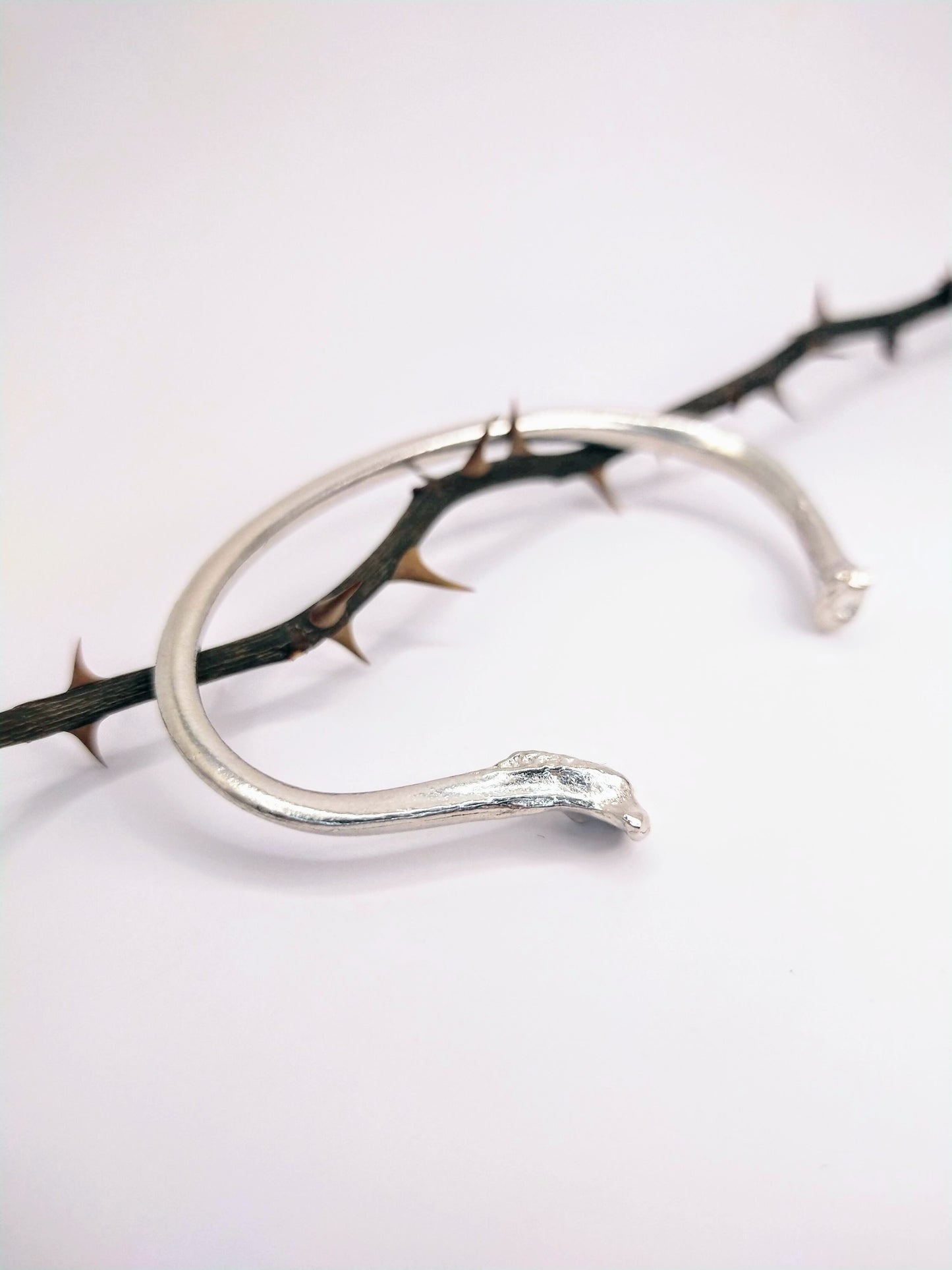 Silver Bone Bangle
