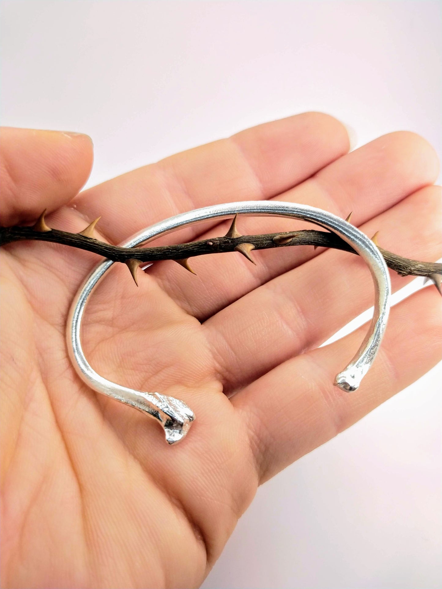 Silver Bone Bangle
