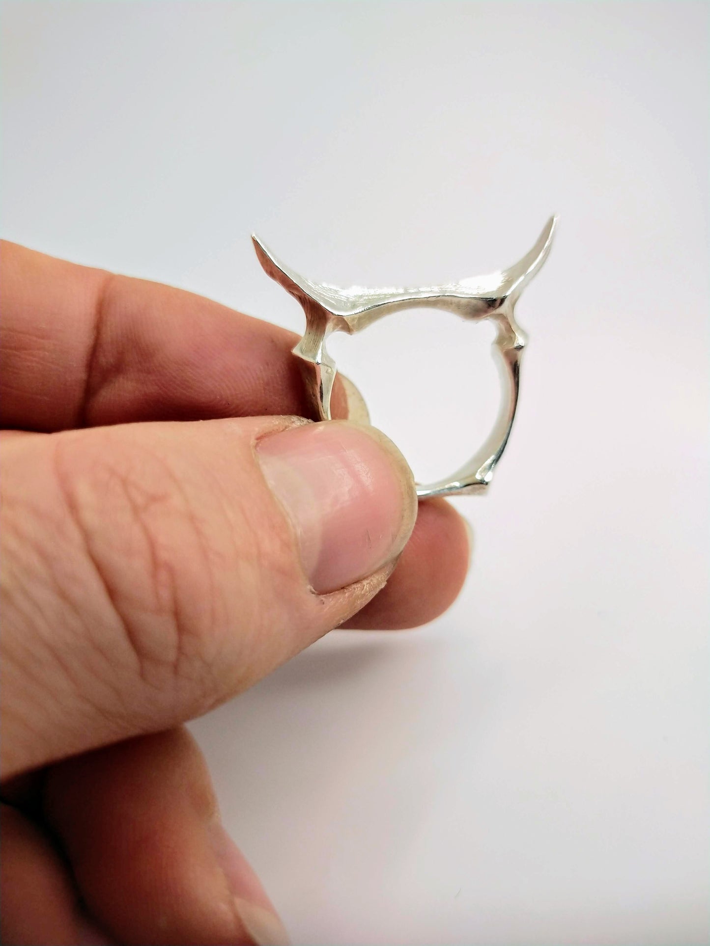 Silver Horns Ring