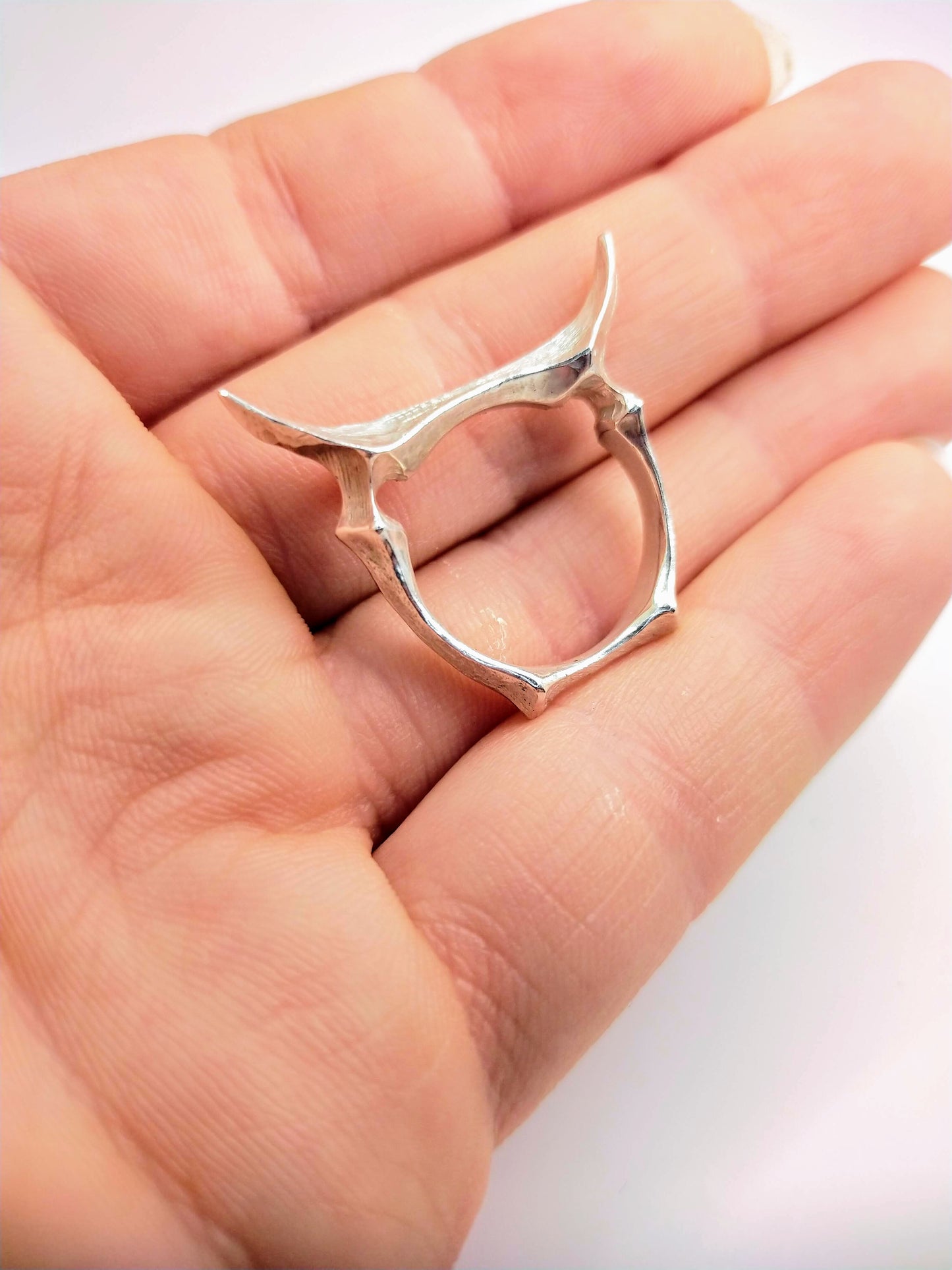 Silver Horns Ring