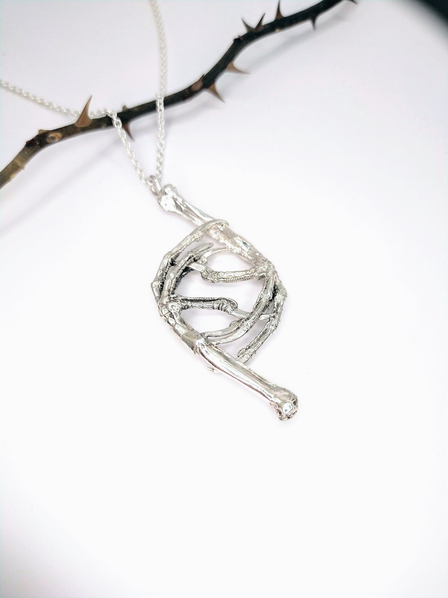 ✨PREORDER✨Silver Blackbird Claw Vortex Pendant