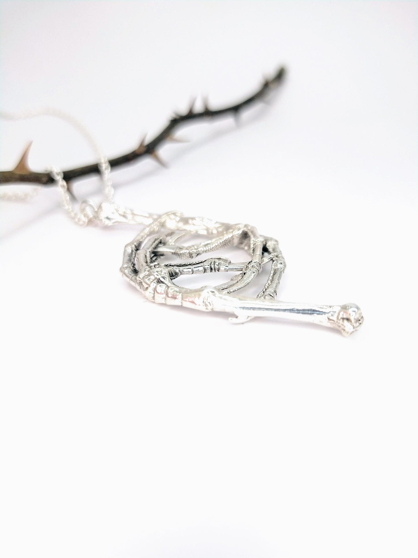 ✨PREORDER✨Silver Blackbird Claw Vortex Pendant