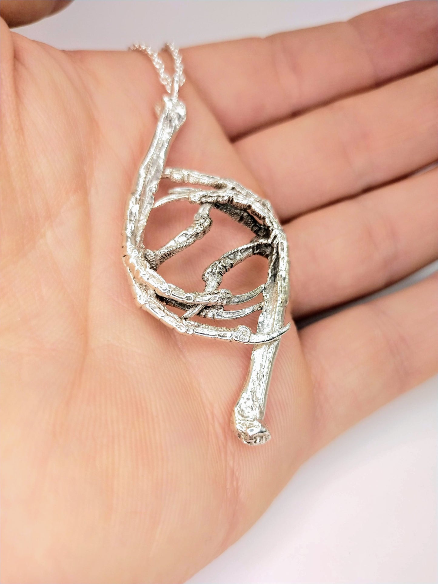 ✨PREORDER✨Silver Blackbird Claw Vortex Pendant