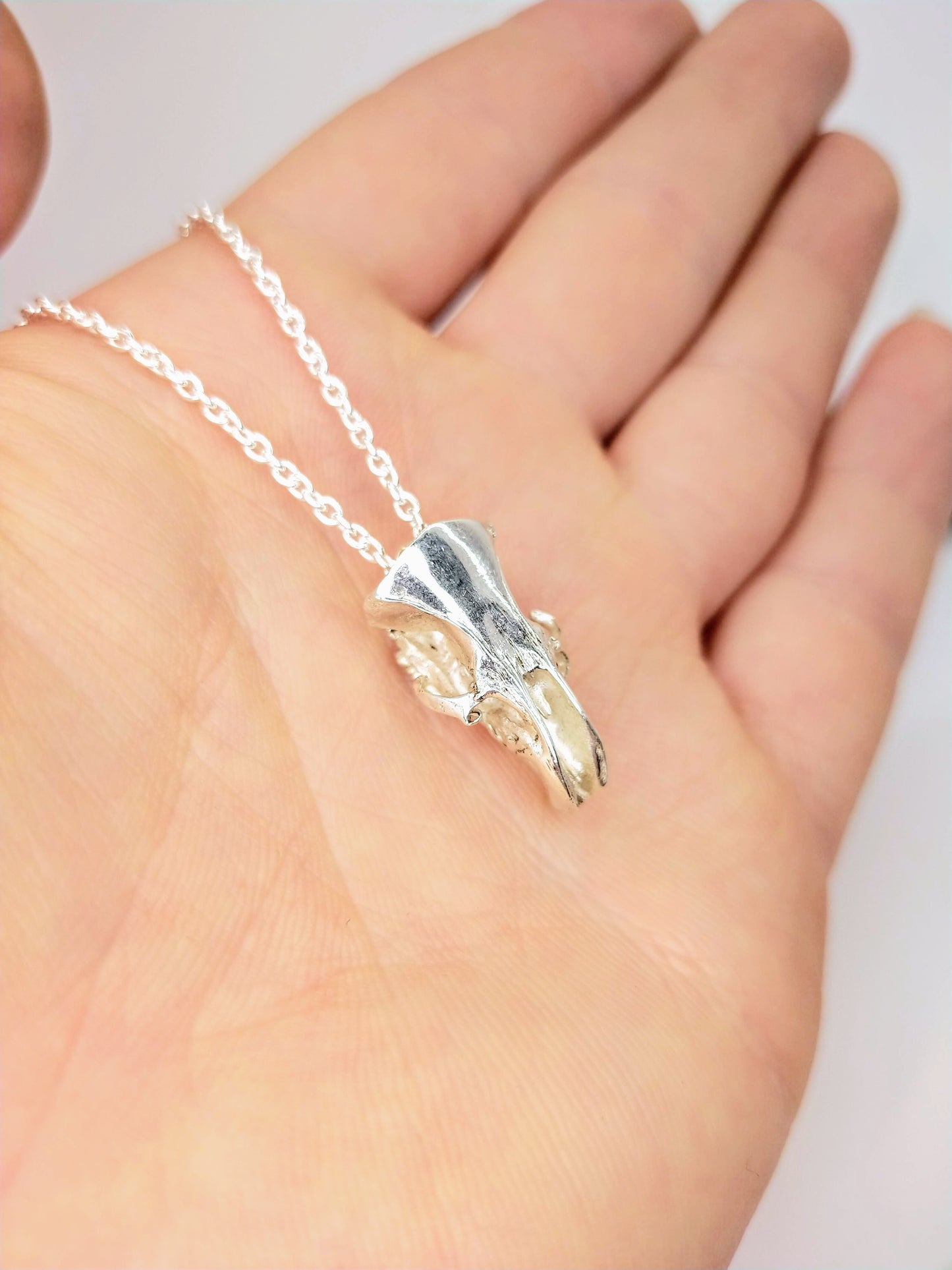 Silver Rat Skull Pendant