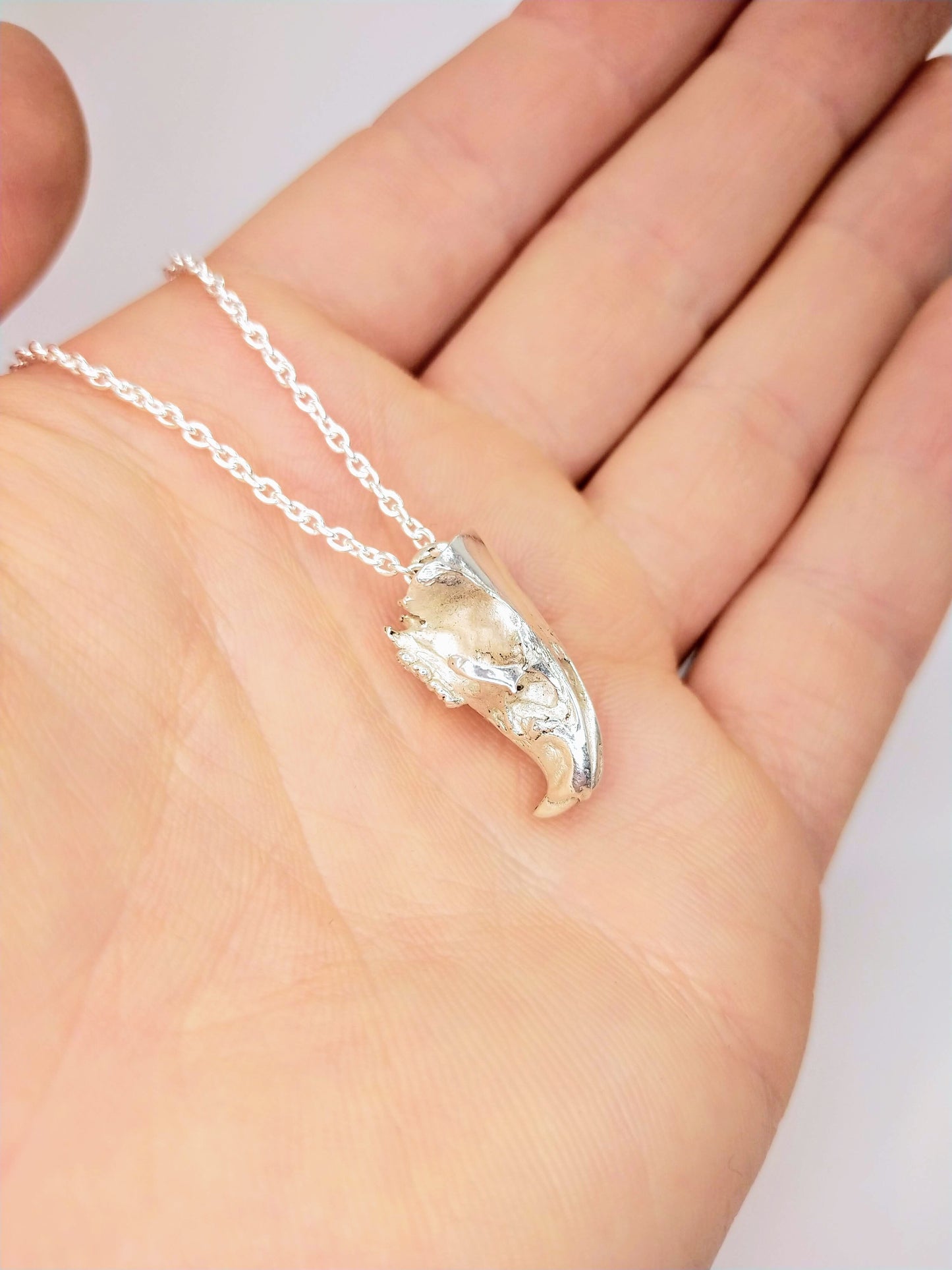 Silver Rat Skull Pendant
