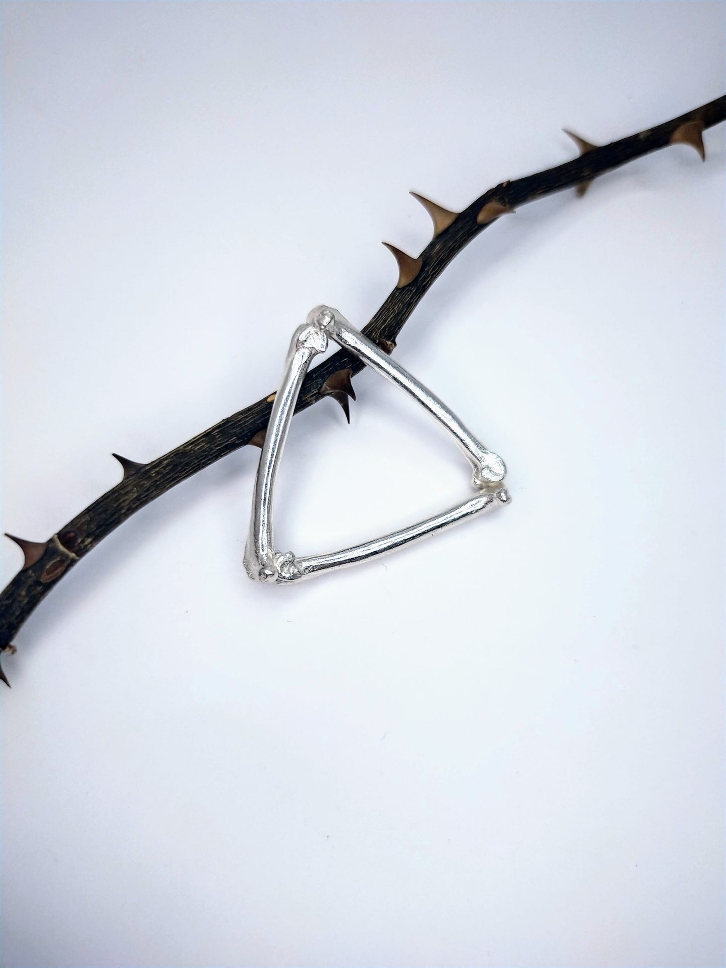 Silver Triangle Bone Ring